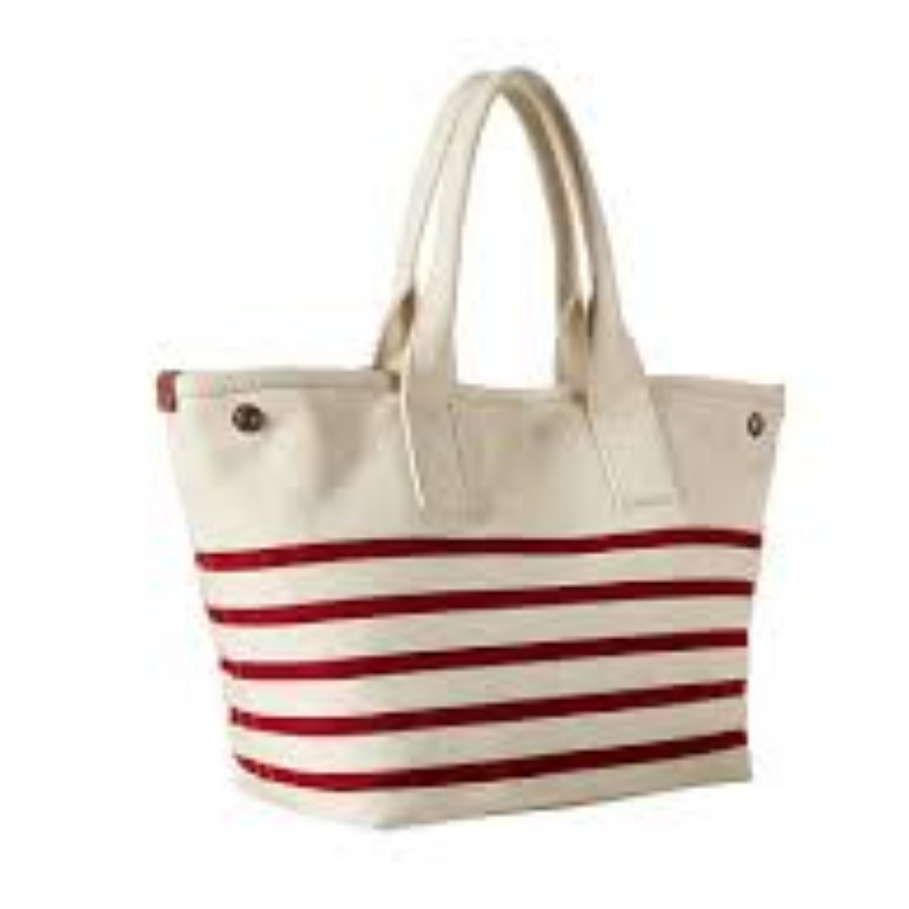 MARC JACOBS ST TROPEZ LARGE CANVAS TOTE, ECRU, NWT - Picture 7 of 8